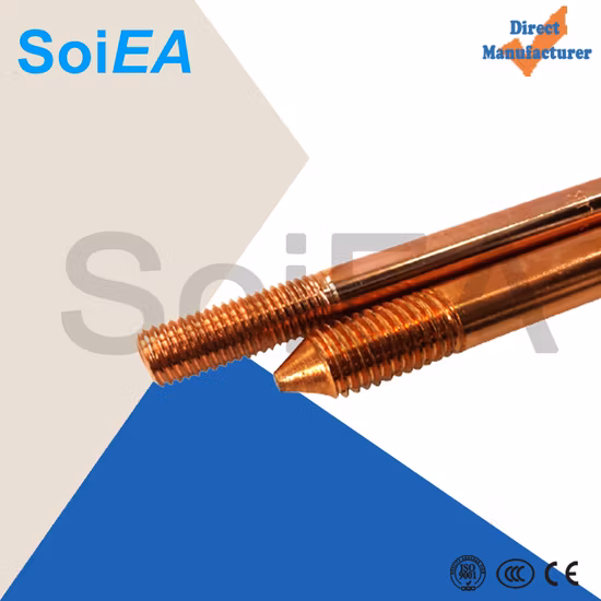 CE 認定ステンレス鋼化学接地棒銅クラッド鋼アース棒ステンレス鋼抗腐食接地棒