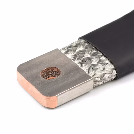 平らな錫コーティングされたフレックス編組バスバー導体接地銅編組